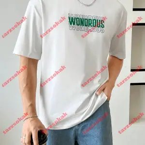 Model 3285 Erkek Yazlık Yuvarlak Yaka Kısa Kollu Günlük Tişört, Yaz