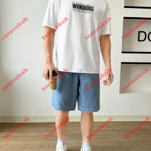 Model 3285 Erkek Yazlık Yuvarlak Yaka Kısa Kollu Günlük Tişört, Yaz