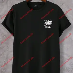 Model 3306 Erkek Yazlık Yuvarlak Yaka Kısa Kollu Günlük Tişört, Yaz