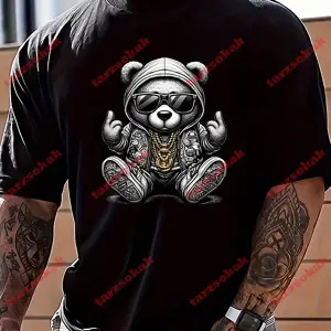 Model 3313 Erkek Yazlık Yuvarlak Yaka Kısa Kollu Günlük Tişört, Yaz