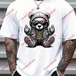 Model 3313 Erkek Yazlık Yuvarlak Yaka Kısa Kollu Günlük Tişört, Yaz