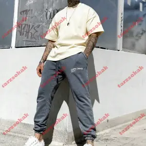 Model 3326 Erkek Yazlık Yuvarlak Yaka Kısa Kollu Günlük Tişört, Yaz