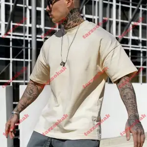 Model 3326 Erkek Yazlık Yuvarlak Yaka Kısa Kollu Günlük Tişört, Yaz