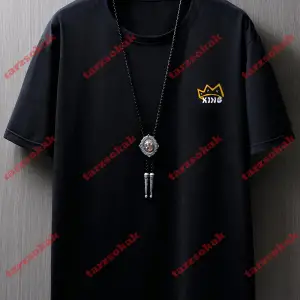 Model 3330 Erkek Yazlık Yuvarlak Yaka Kısa Kollu Günlük Tişört, Yaz