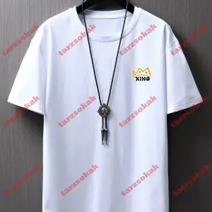 Model 3330 Erkek Yazlık Yuvarlak Yaka Kısa Kollu Günlük Tişört, Yaz