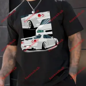 Model 3341 Erkek Yazlık Yuvarlak Yaka Kısa Kollu Günlük Tişört, Yaz