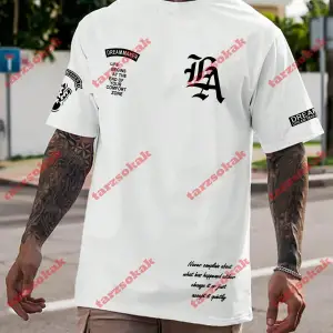 Model 3343 Erkek Yazlık Yuvarlak Yaka Kısa Kollu Günlük Tişört, Yaz