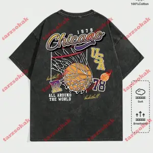 Model 3401 Erkek Yazlık Yuvarlak Yaka Kısa Kollu Günlük Tişört, Yaz