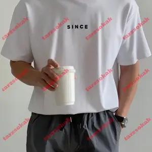 Model 3439 Erkek Yazlık Yuvarlak Yaka Kısa Kollu Günlük Tişört, Yaz