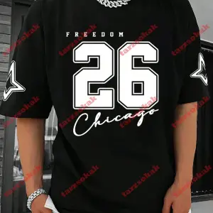 Model 3443 Erkek Yazlık Yuvarlak Yaka Kısa Kollu Günlük Tişört, Yaz