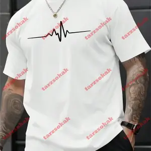 Model 3456 Erkek Yazlık Yuvarlak Yaka Kısa Kollu Günlük Tişört, Yaz