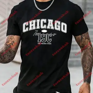 Model 3461 Erkek Yazlık Yuvarlak Yaka Kısa Kollu Günlük Tişört, Yaz