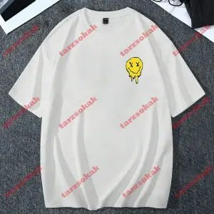 Model 3469 Erkek Yazlık Yuvarlak Yaka Kısa Kollu Günlük Tişört, Yaz