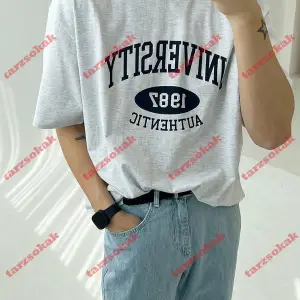 Model 3497 Erkek Yazlık Yuvarlak Yaka Kısa Kollu Günlük Tişört, Yaz