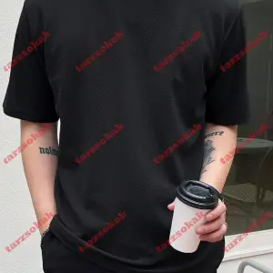 Model 3499 Erkek Yazlık Yuvarlak Yaka Kısa Kollu Günlük Tişört, Yaz