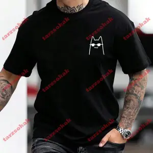 Model 3505 Erkek Yazlık Yuvarlak Yaka Kısa Kollu Günlük Tişört, Yaz