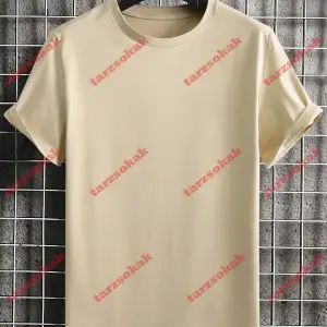 Model 3517 Erkek Yazlık Yuvarlak Yaka Kısa Kollu Günlük Tişört, Yaz