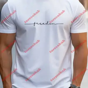 Model 3526 Erkek Yazlık Yuvarlak Yaka Kısa Kollu Günlük Tişört, Yaz