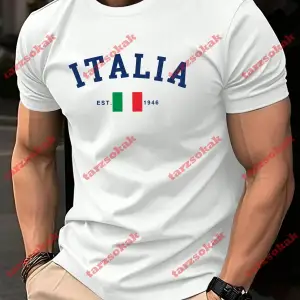 Model 3547 Erkek Yazlık Yuvarlak Yaka Kısa Kollu Günlük Tişört, Yaz