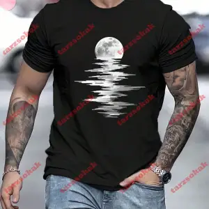 Model 3549 Erkek Yazlık Yuvarlak Yaka Kısa Kollu Günlük Tişört, Yaz