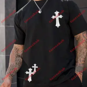 Model 3553 Erkek Yazlık Yuvarlak Yaka Kısa Kollu Günlük Tişört, Yaz