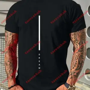 Model 3564 Erkek Yazlık Yuvarlak Yaka Kısa Kollu Günlük Tişört, Yaz