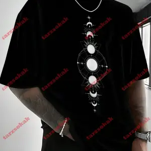 Model 3583 Erkek Yazlık Yuvarlak Yaka Kısa Kollu Günlük Tişört, Yaz