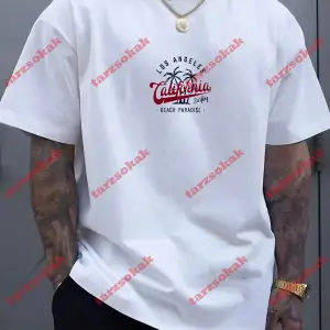 Model 3595 Erkek Yazlık Yuvarlak Yaka Kısa Kollu Günlük Tişört, Yaz