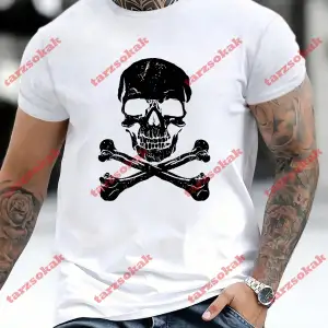 Model 3597 Erkek Yazlık Yuvarlak Yaka Kısa Kollu Günlük Tişört, Yaz