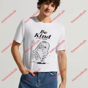 Model 3610 Erkek Yazlık Yuvarlak Yaka Kısa Kollu Günlük Tişört, Yaz