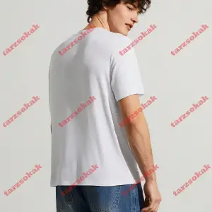 Model 3610 Erkek Yazlık Yuvarlak Yaka Kısa Kollu Günlük Tişört, Yaz