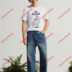 Model 3610 Erkek Yazlık Yuvarlak Yaka Kısa Kollu Günlük Tişört, Yaz