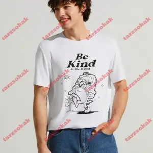 Model 3610 Erkek Yazlık Yuvarlak Yaka Kısa Kollu Günlük Tişört, Yaz