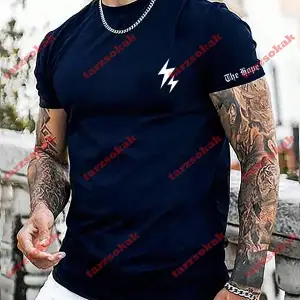 Model 3617 Erkek Yazlık Yuvarlak Yaka Kısa Kollu Günlük Tişört, Yaz