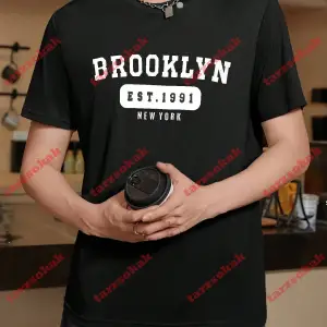 Model 3622 Erkek Yazlık Yuvarlak Yaka Kısa Kollu Günlük Tişört, Yaz