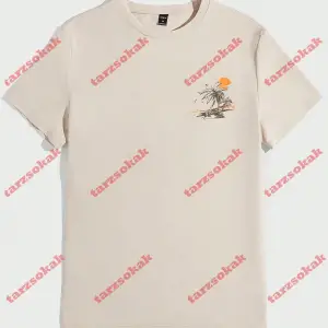 Model 3626 Erkek Yazlık Yuvarlak Yaka Kısa Kollu Günlük Tişört, Yaz