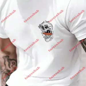 Model 3639 Erkek Yazlık Yuvarlak Yaka Kısa Kollu Günlük Tişört, Yaz