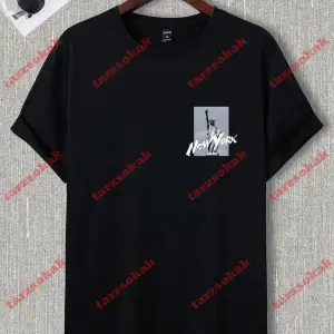 Model 3659 Erkek Yazlık Yuvarlak Yaka Kısa Kollu Günlük Tişört, Yaz