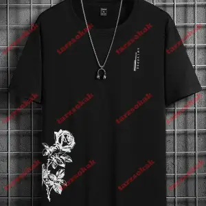 Model 3669 Erkek Yazlık Yuvarlak Yaka Kısa Kollu Günlük Tişört, Yaz