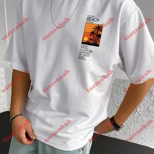 Model 3680 Erkek Yazlık Yuvarlak Yaka Kısa Kollu Günlük Tişört, Yaz