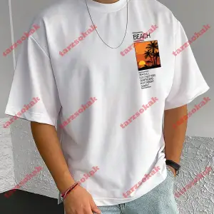 Model 3680 Erkek Yazlık Yuvarlak Yaka Kısa Kollu Günlük Tişört, Yaz