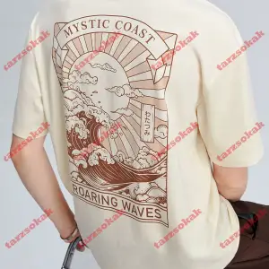 Model 3704 Erkek Yazlık Yuvarlak Yaka Kısa Kollu Günlük Tişört, Yaz