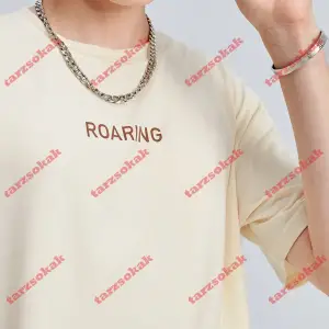 Model 3704 Erkek Yazlık Yuvarlak Yaka Kısa Kollu Günlük Tişört, Yaz