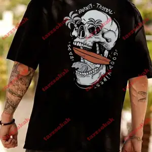 Model 3705 Erkek Yazlık Yuvarlak Yaka Kısa Kollu Günlük Tişört, Yaz