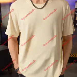 Model 3707 Erkek Yazlık Yuvarlak Yaka Kısa Kollu Günlük Tişört, Yaz