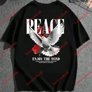 Model 3714 Erkek Yazlık Yuvarlak Yaka Kısa Kollu Günlük Tişört, Yaz