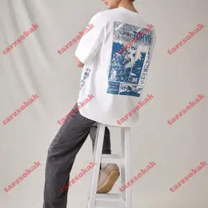 Model 3743 Erkek Yazlık Yuvarlak Yaka Kısa Kollu Günlük Tişört, Yaz