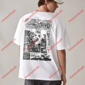 Model 3743 Erkek Yazlık Yuvarlak Yaka Kısa Kollu Günlük Tişört, Yaz