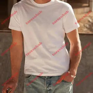 Model 3771 Erkek Yazlık Yuvarlak Yaka Kısa Kollu Günlük Tişört, Yaz