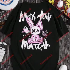 Model 3788 Erkek Yazlık Yuvarlak Yaka Kısa Kollu Günlük Tişört, Yaz